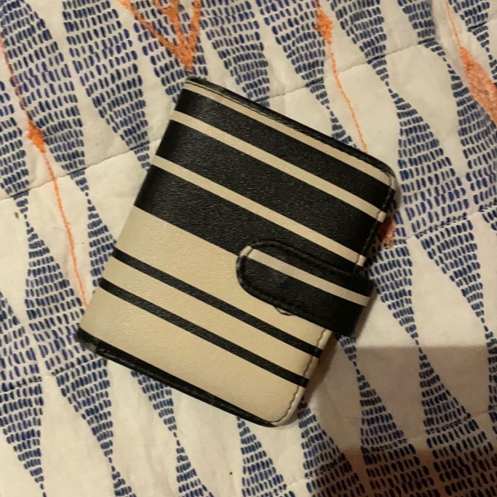 Black and white wallet